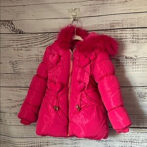 Girls Pink Puffer / snow Jacket size 6